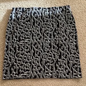 Alfani Black and Gray Patterned Pencil Skirt